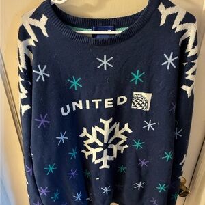 United Airlines Christmas sweater xxxl